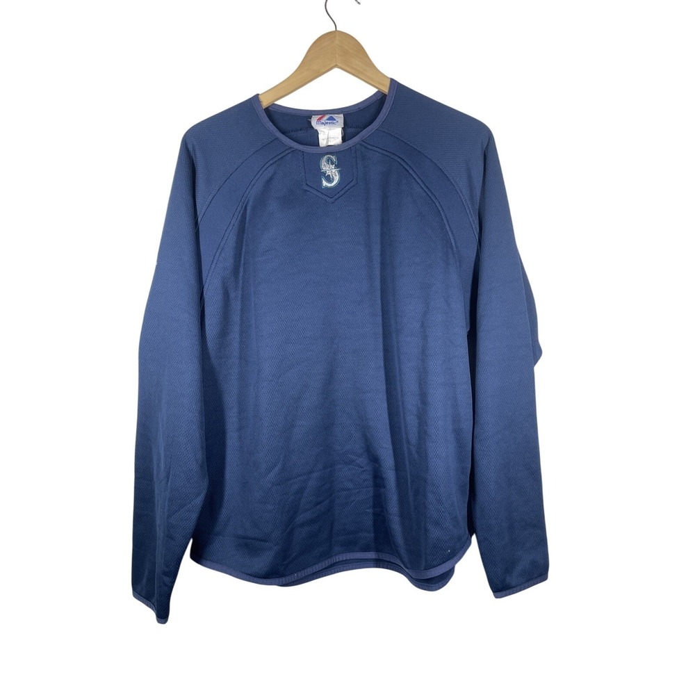 Majestic Therma Base Seattle Mariners Pullover Sweatshirt Mens XL MLB